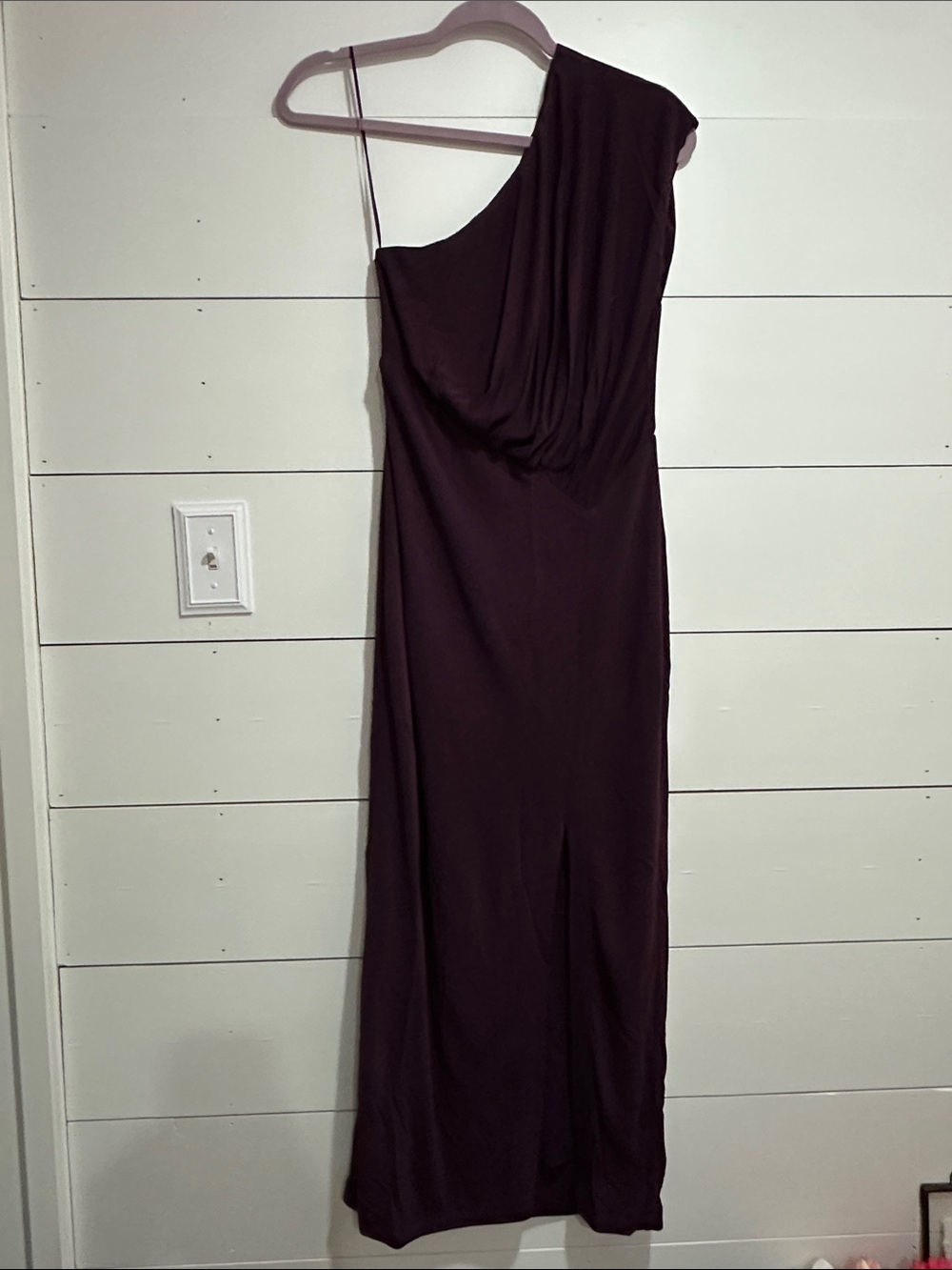 Banana Republic Sixe XS One-Shoulder Dress in Plum